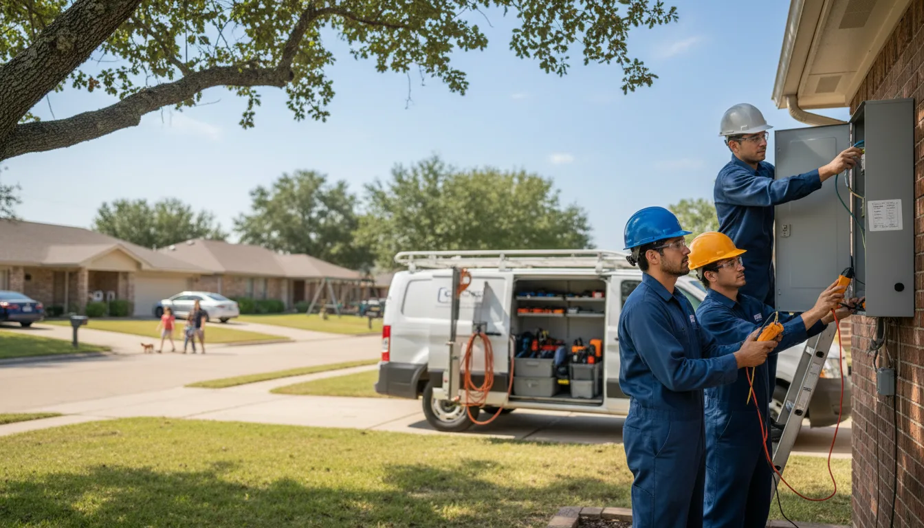 Certified electrician providing emergency electrical services in Axtell, TX